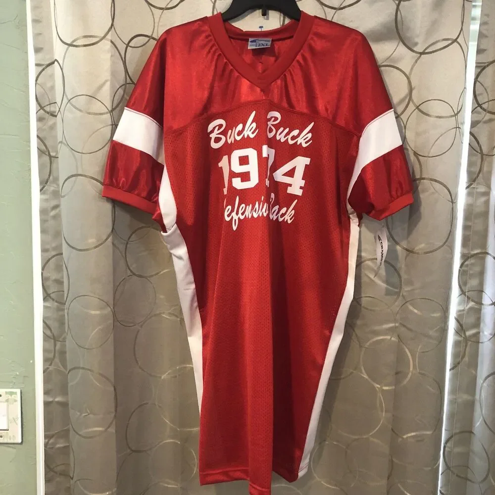 Champro Football Jersey 2XL Red White Breaker 70 Buck Buck 1974 New With Tags